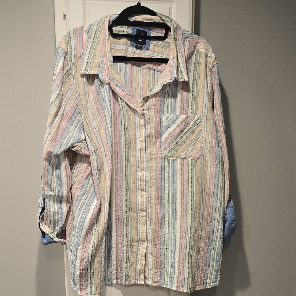 Nautica Pastel Striped Women's Shirt